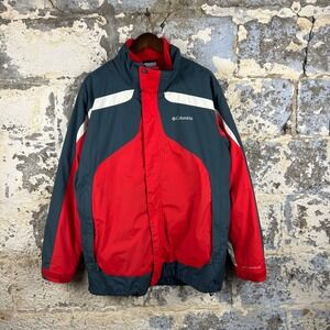 Vintage Columbia Interchange Red Jacket Mens Large 3 in 1 Winter Coat
